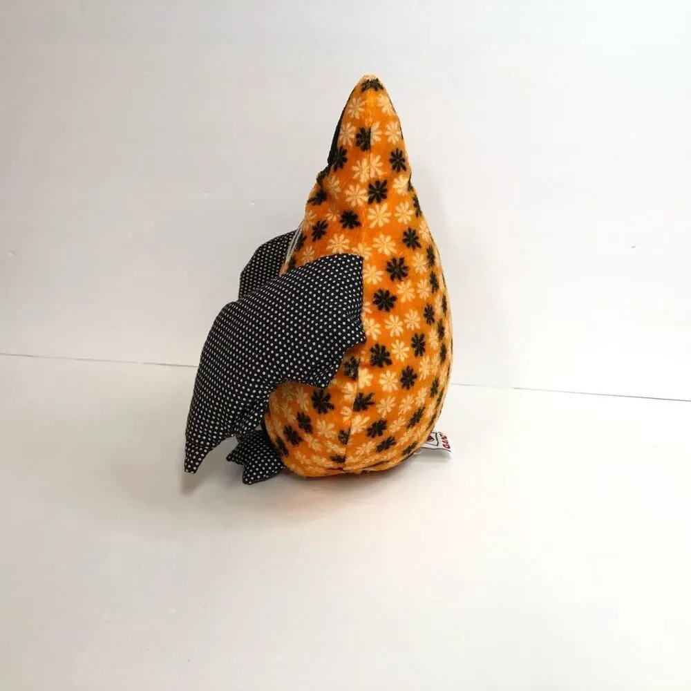 ganz bellapops bat plush stuffed animal hw10667‎ halloween black orange vampire